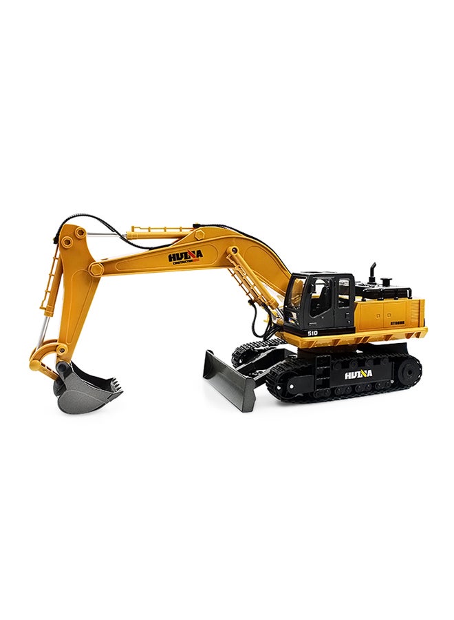 HUINA - 1:16 Scale 2.4GHz 11CH RC Alloy Excavator RTR Mechanical Sound Vehicle - TOYS 1510 - Image 1