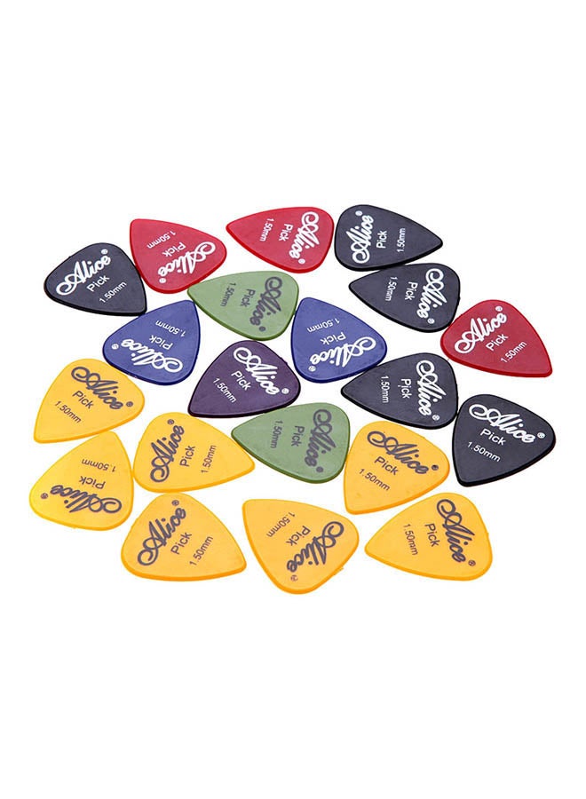 ammoon 20-Piece 1.5mm Smooth ABS Guitar Picks Plectrum  - Image 1