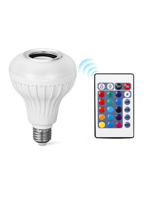 LED Bluetooth Speaker Bulb With Remote Control Multicolour