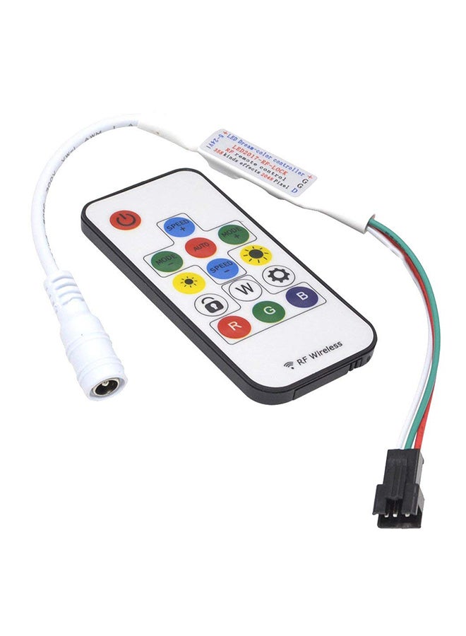 Mini RF Remote Controller With Lock For WS2811/WS2812B LED Strip Light White  - Image 1