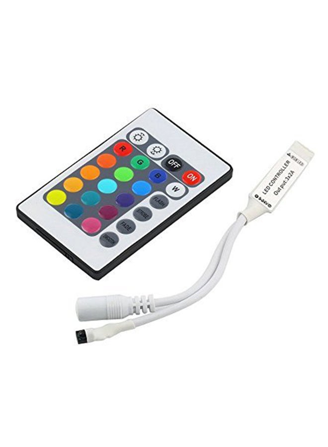 Mini LED Controller With IR Wireless Remote Control For SMD 3528/5050 LED Strip Lights White - Image 1