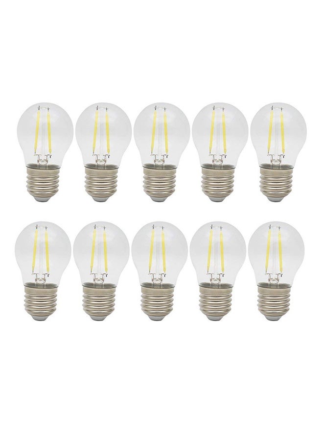 10-Piece LED Filament Light Bulb White - Image 1