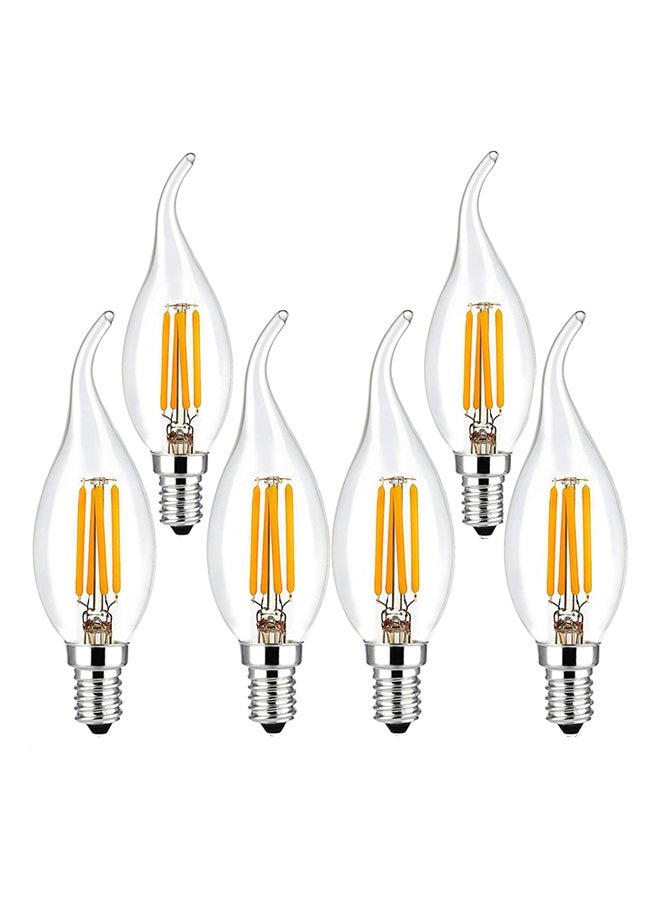 6-Piece Candelabra Light Bulbs Warm White - Image 1