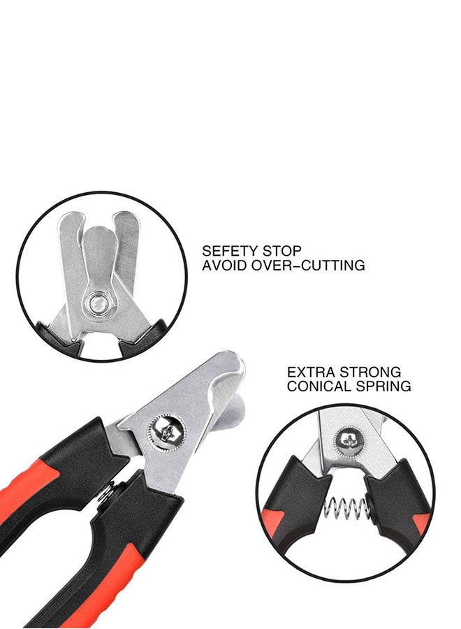 2-Piece Professional Pet Nail Clipper Set Red/Silver/Orange - Image 4