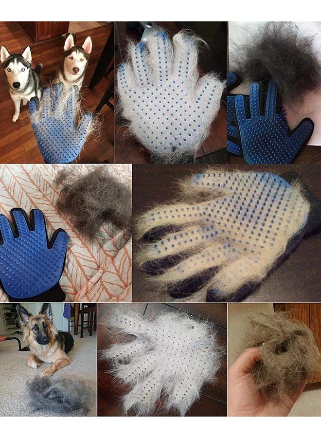 Generic 2-Piece Pet Grooming Gloves Blue/Black - Image 5