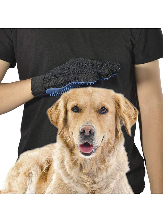 Generic 2-Piece Pet Grooming Gloves Blue/Black - Image 3