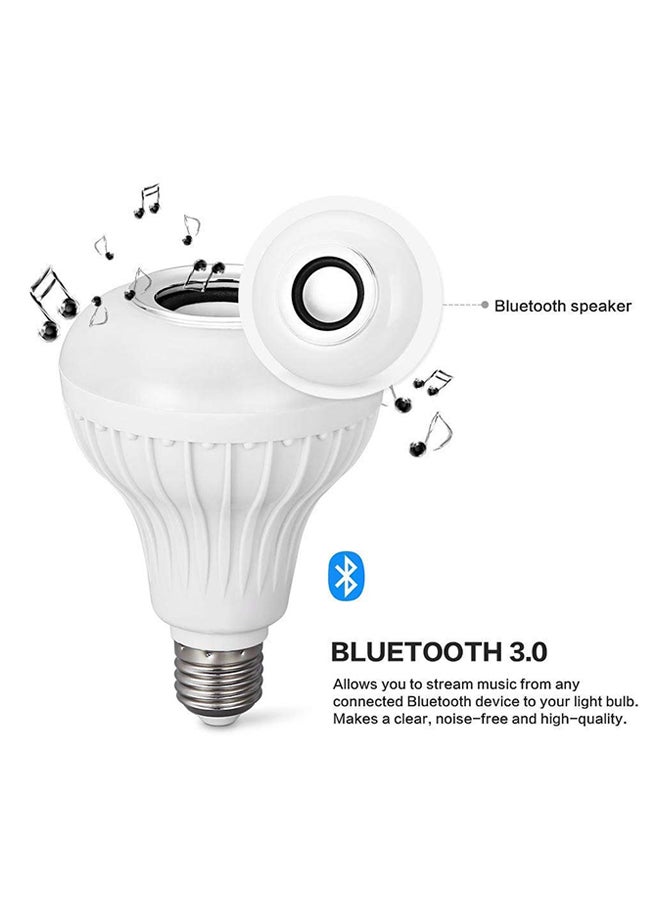 LED Bluetooth Speaker Bulb With Remote Control Multicolour