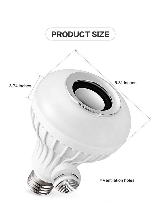 LED Bluetooth Speaker Bulb With Remote Control Multicolour