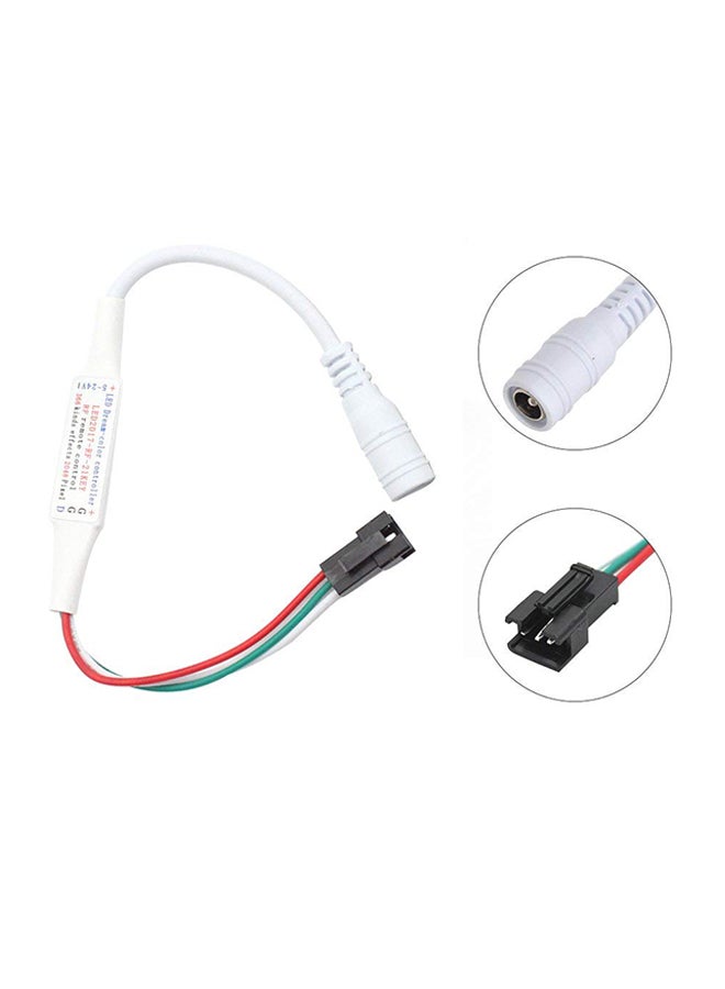 Generic - Mini RF Remote Controller For WS2811/WS2812B LED Dream Colour Strip Light White - Image 1