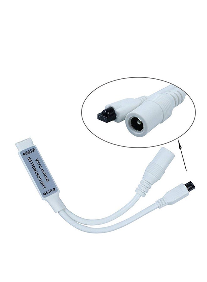 Mini LED Controller With IR Wireless Remote Control For SMD 3528/5050 LED Strip Lights White - Image 2