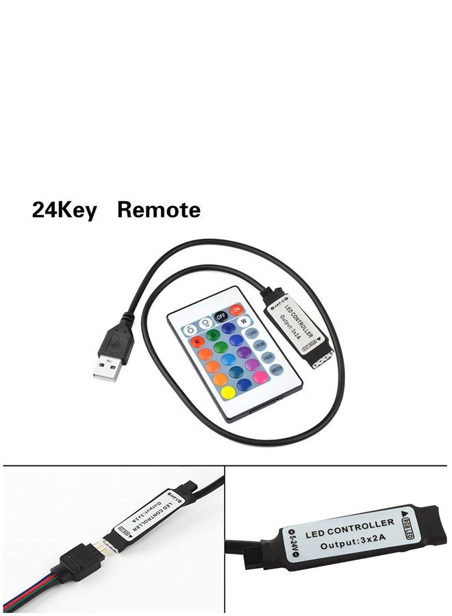 USB Inline IR Controller With Wireless Controller For 5050/3528 RGB LED Light Strip White/Black - Image 3