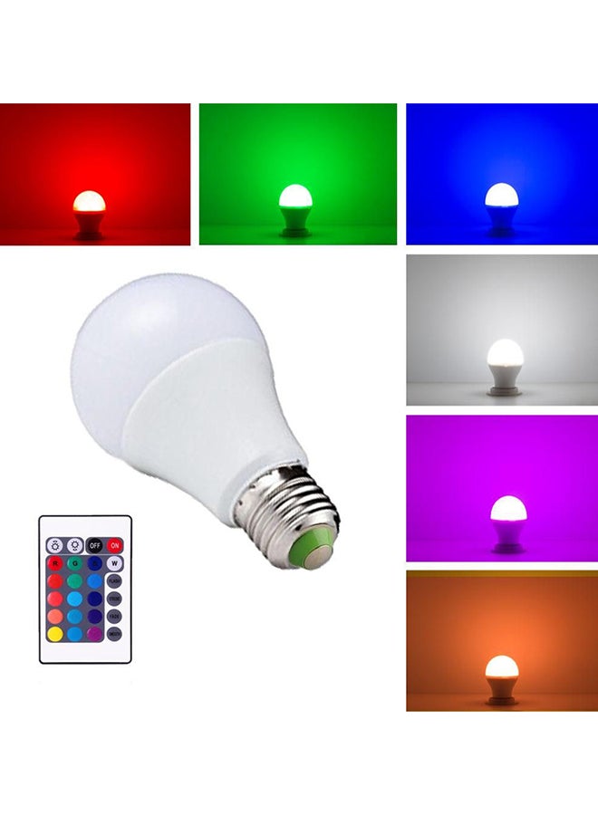 LED Bulb With IR Remote Control Red/Green/Blue
