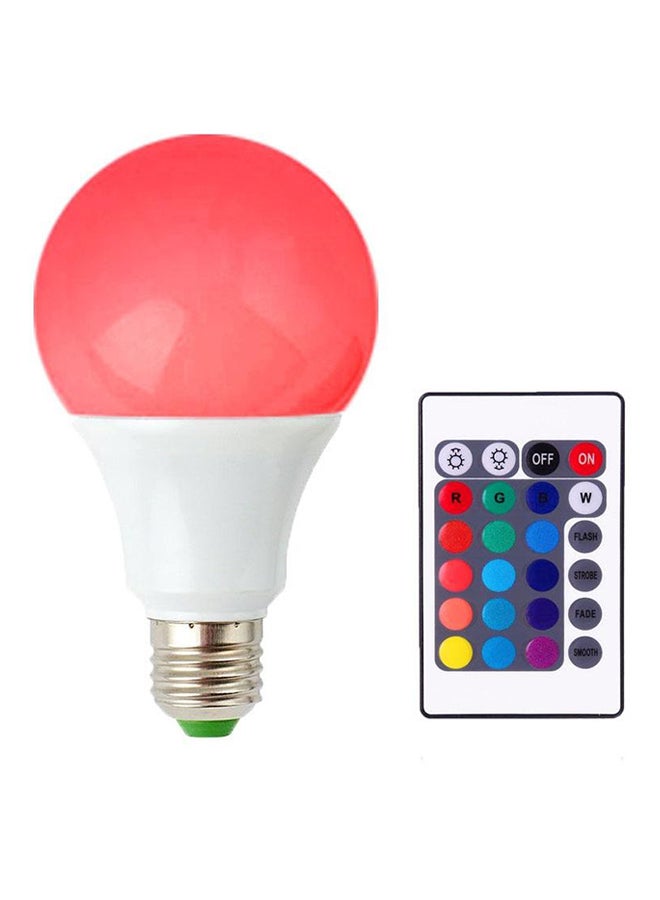 LED Bulb With IR Remote Control Red/Green/Blue