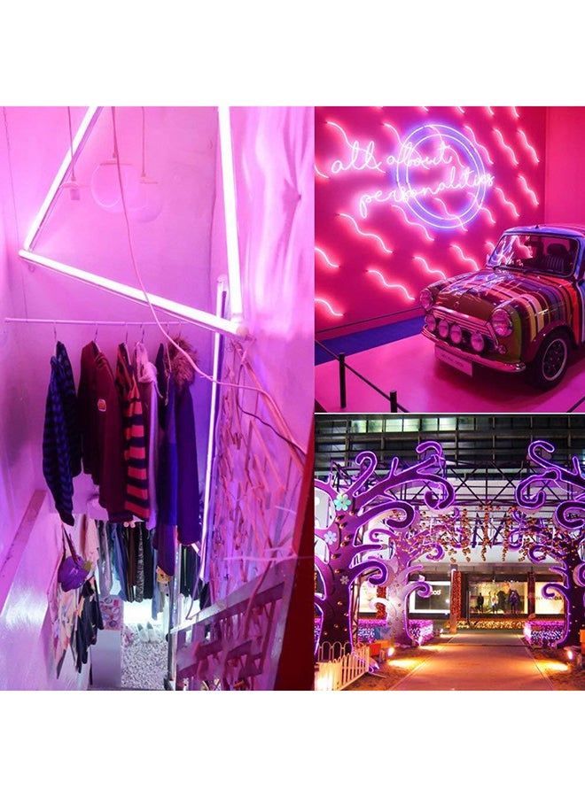مصباح LED من النيون بشكل حبل وردي 30متر - Image 3