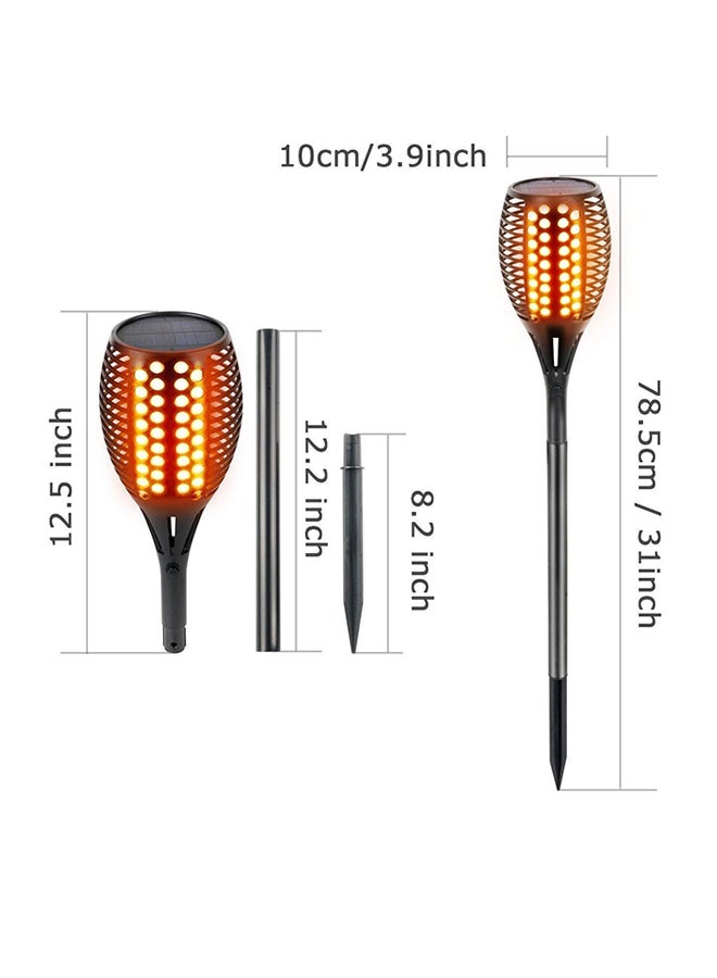 2-Piece Solar Flickering Flames Torches Lights Orange/Black - Image 2