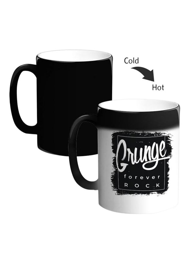 ديكالاك كوب سحري مزود بمقبض على شكل قلب بتصميم منحنٍ إلى الداخل أسود/ أبيض - Image 2