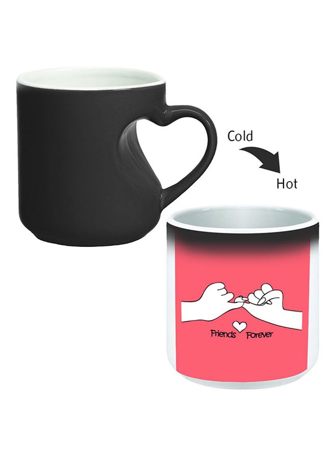 Decalac - Ceramic Magic Mug With Inner Heart Handle Black/White - Image 1