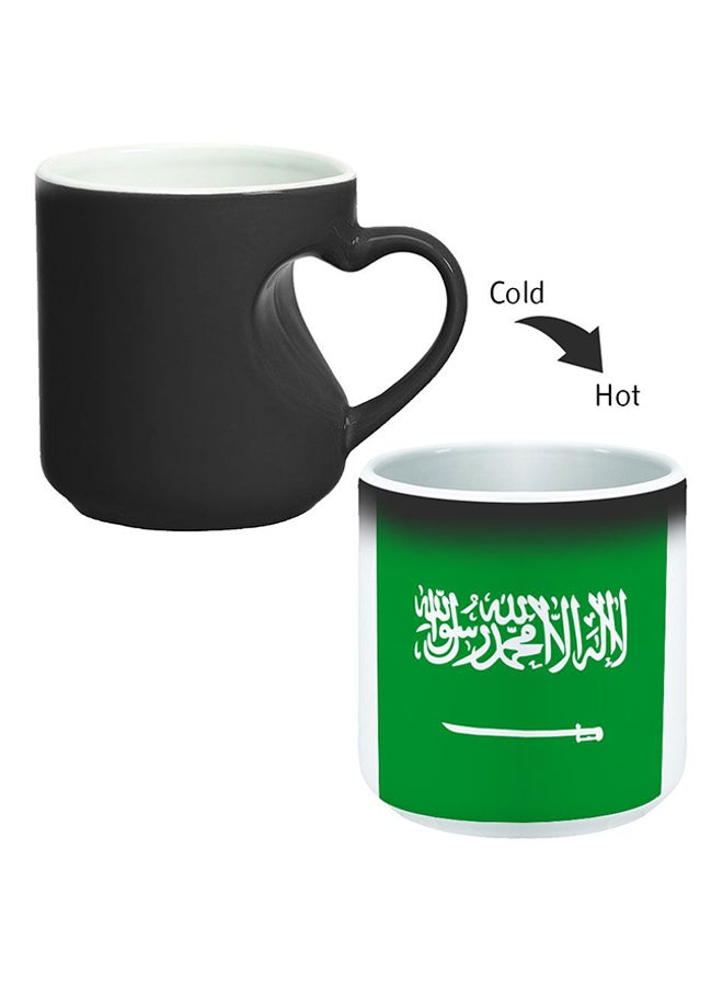Decalac Colour Changing Magic Mug With Heart Handle Black/White  - Image 2