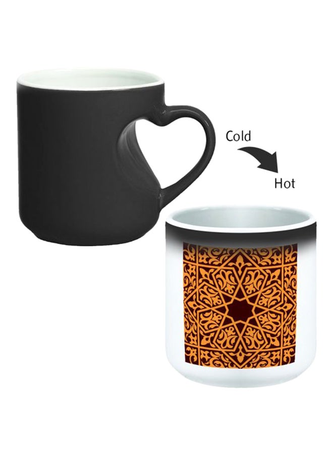 Decalac Magic Mug With Inner Heart Handle Black/White - Image 2