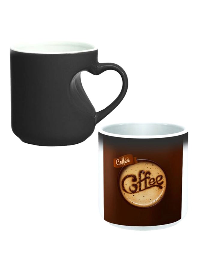 Decalac Magic Mug With Inner Heart Handle Black/White - Image 1