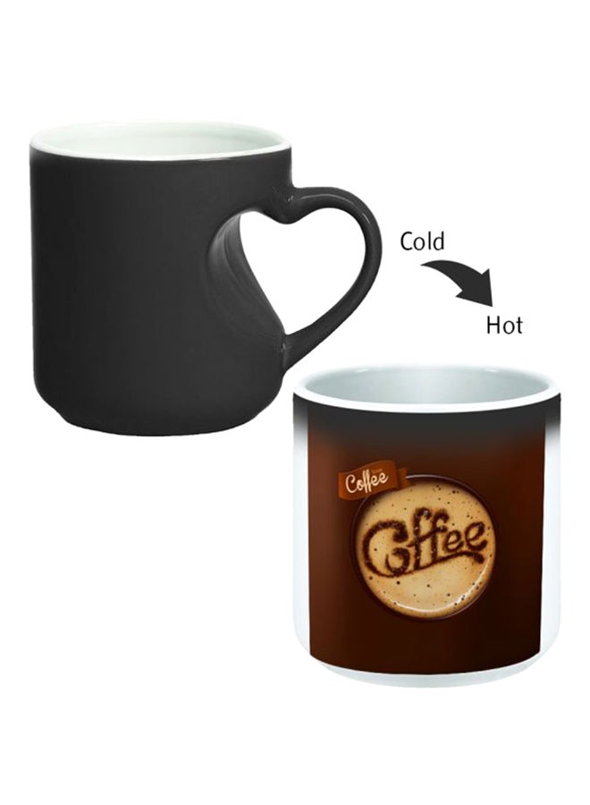Decalac Magic Mug With Inner Heart Handle Black/White - Image 2