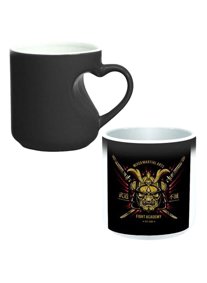 Decalac Magic Mug With Inner Heart Handle Black/White - Image 1