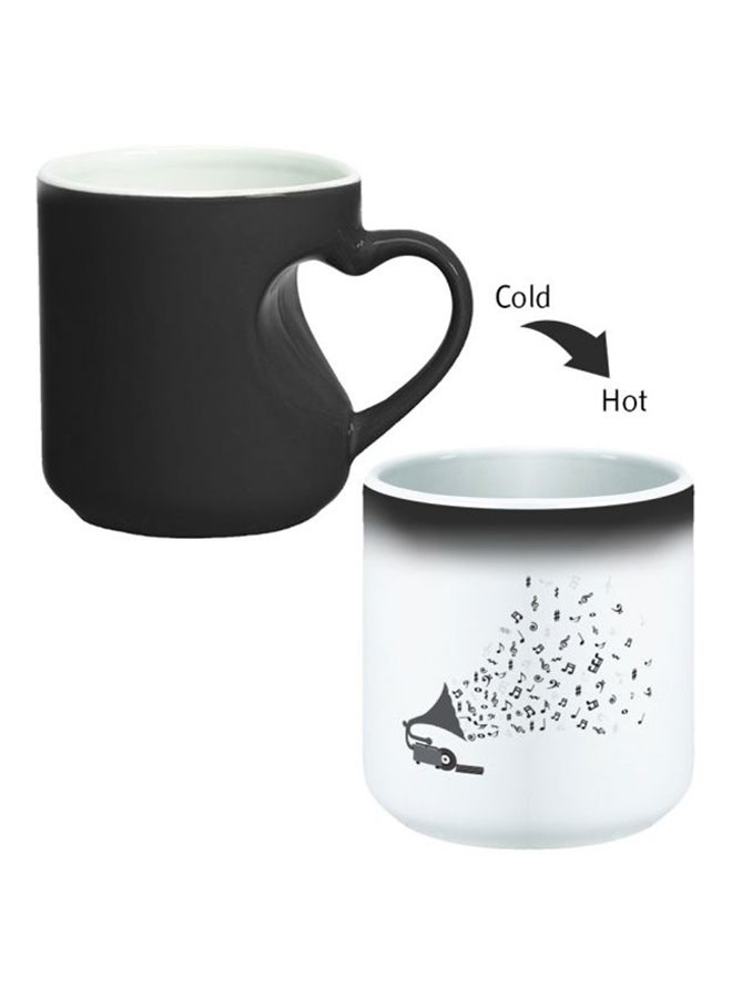 Decalac Magic Mug With Inner Heart Handle Black/White - Image 2