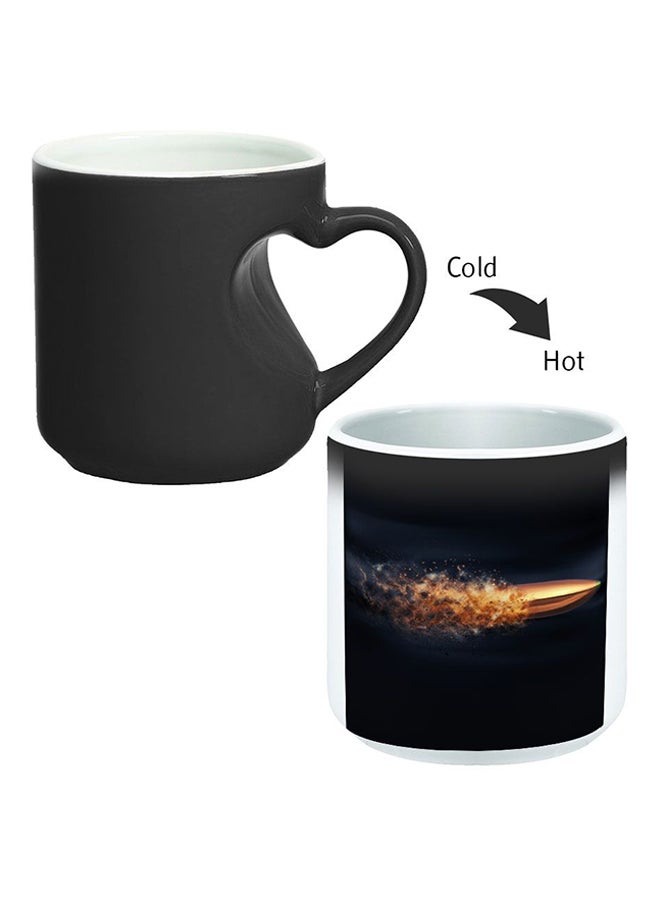 Decalac Colour Changing Magic Mug With Heart Handle Black/White - Image 2