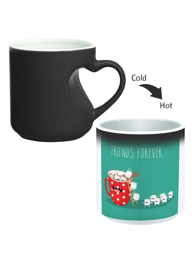 Decalac Colour Changing Magic Mug With Heart Handle Black/White - Image 2