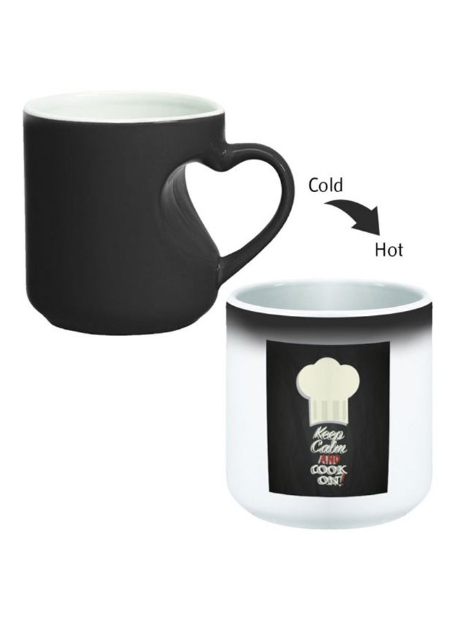 Decalac Colour Changing Magic Mug With Heart Handle Black/White - Image 2