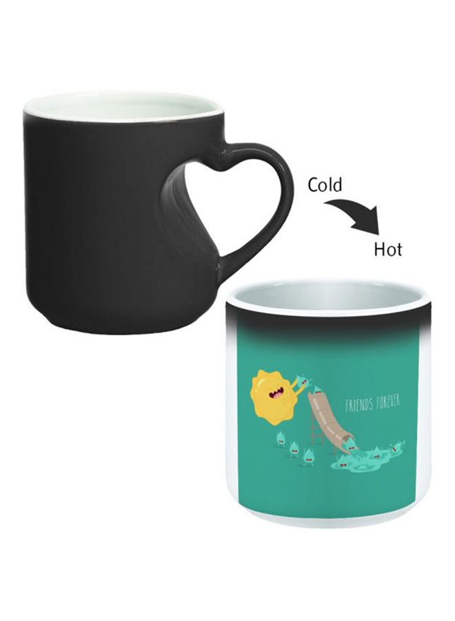 ديكالاك كوب سحري بخاصية تغير الألوان مزود بمقبض على شكل قلب أسود/ أبيض - Image 2