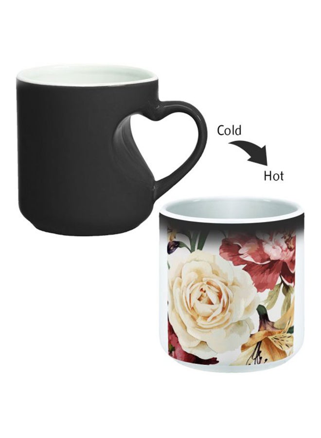 ديكالاك كوب سحري مزود بمقبض على شكل قلب بتصميم منحنٍ إلى الداخل أسود/ أبيض - Image 2