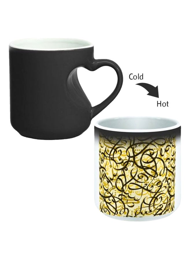 Decalac Magic Mug With Inner Heart Handle Black/White - Image 2
