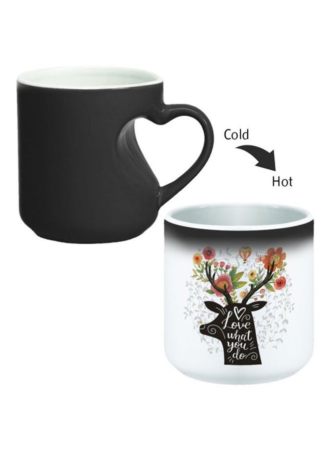 Decalac Colour Changing Magic Mug With Heart Handle Black/White  - Image 2