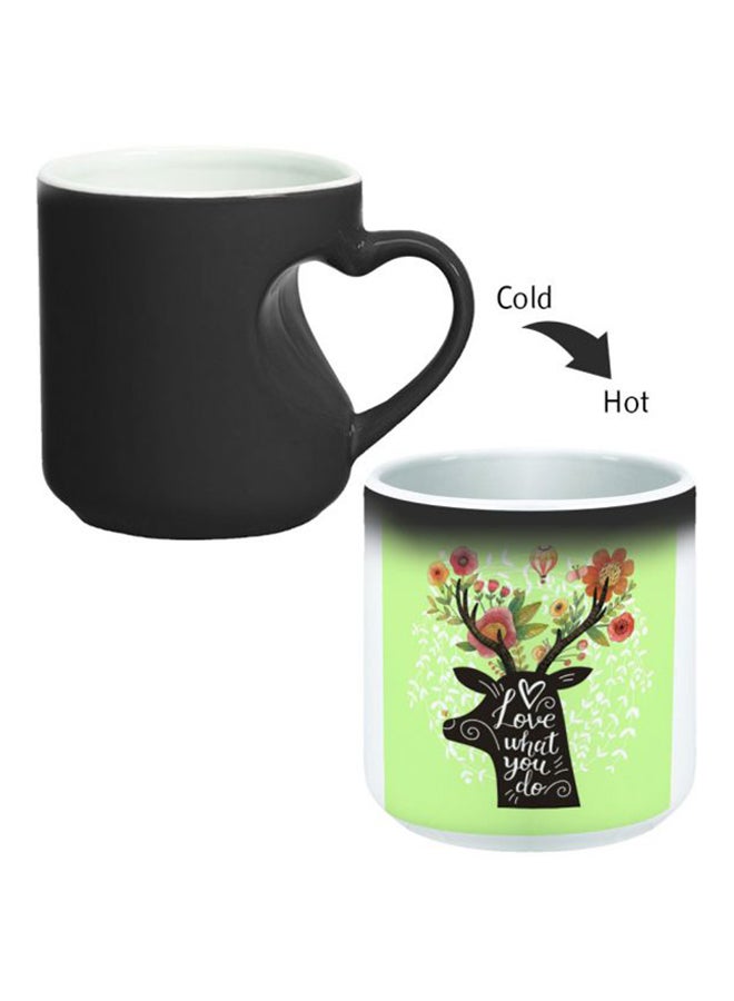 Decalac Colour Changing Magic Mug With Heart Handle Black/White - Image 2