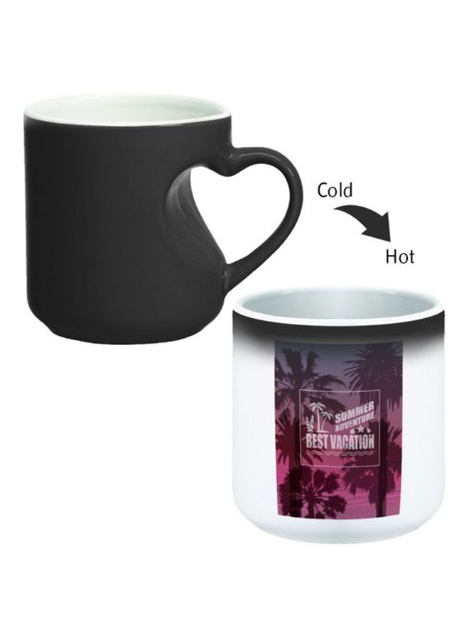 ديكالاك كوب سحري مزود بمقبض على شكل قلب بتصميم منحنٍ إلى الداخل أسود/ أبيض - Image 2