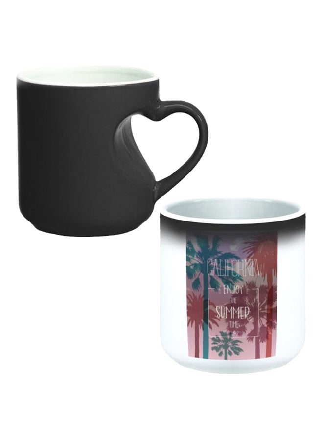 Decalac Magic Mug With Inner Heart Handle Black/White - Image 1