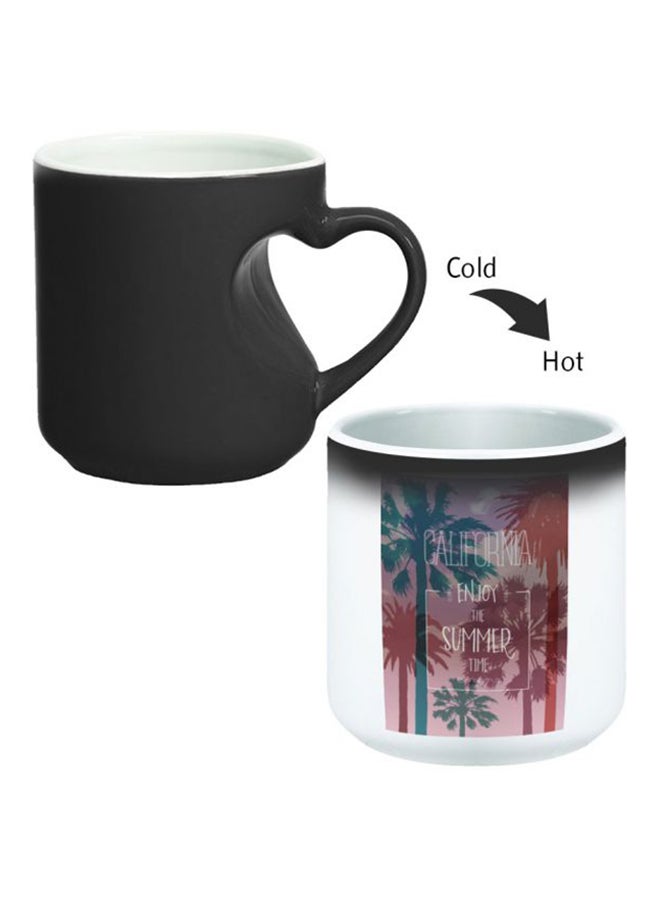 Decalac Magic Mug With Inner Heart Handle Black/White - Image 2