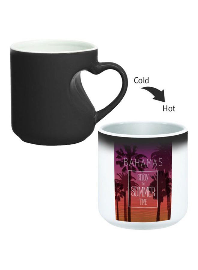 Decalac Magic Mug With Inner Heart Handle Black/White - Image 2