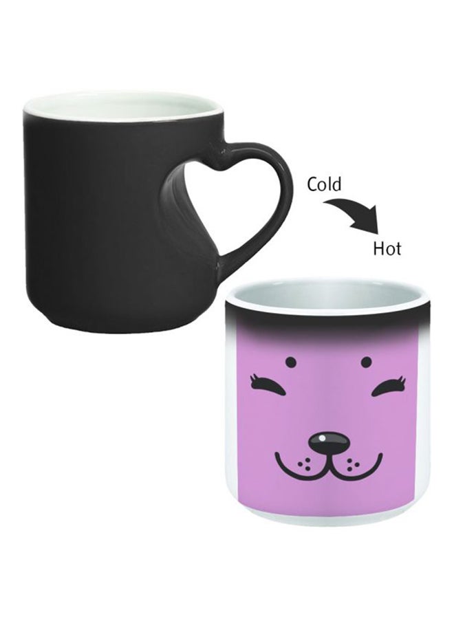 Decalac Colour Changing Magic Mug With Heart Handle Black/White - Image 2