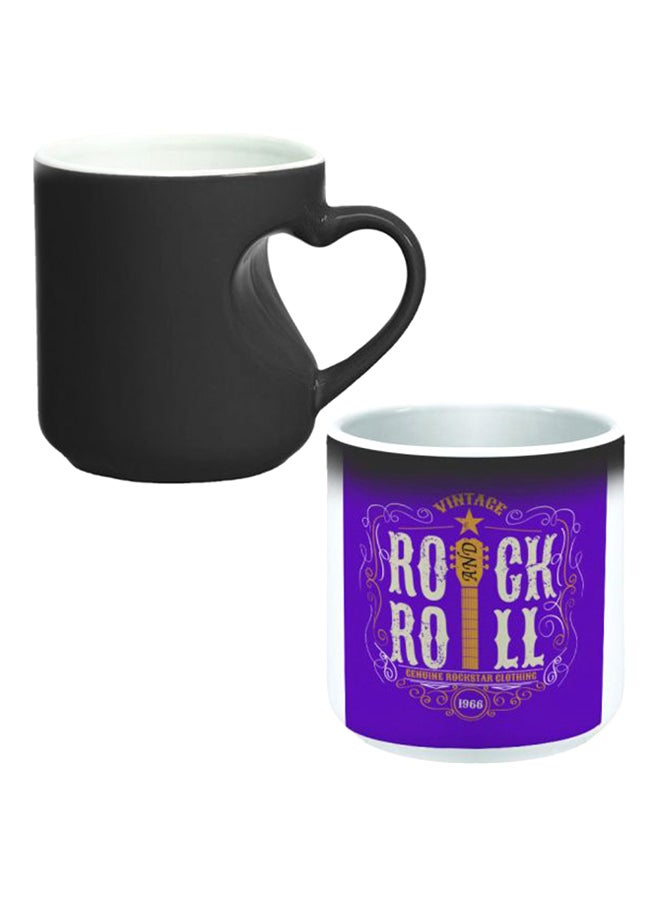 Decalac Colour Changing Magic Mug With Heart Handle Black/White - Image 1