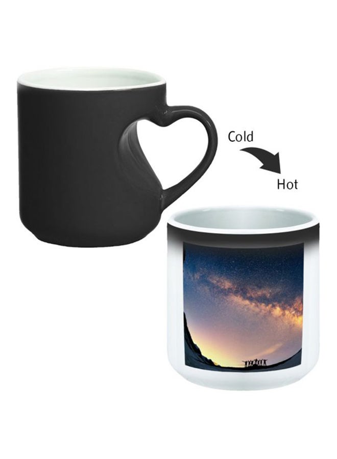 Decalac Colour Changing Magic Mug With Heart Handle Black/White  - Image 2