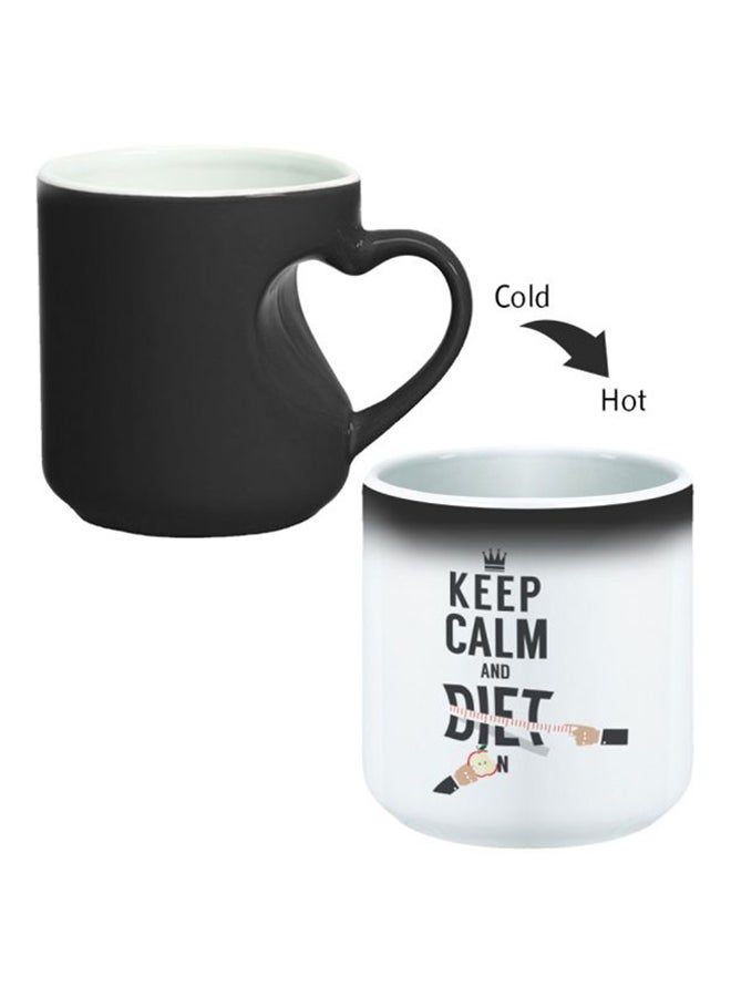 ديكالاك كوب سحري بخاصية تغير الألوان مزود بمقبض على شكل قلب أسود/ أبيض - Image 2