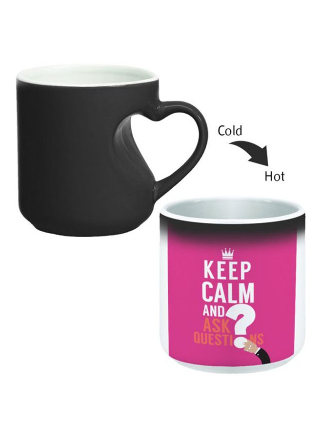 ديكالاك كوب سحري بخاصية تغير الألوان مزود بمقبض على شكل قلب أسود/ أبيض - Image 2