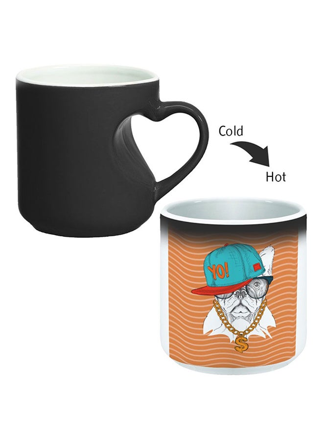 Decalac Colour Changing Magic Mug With Heart Handle Black/White - Image 2