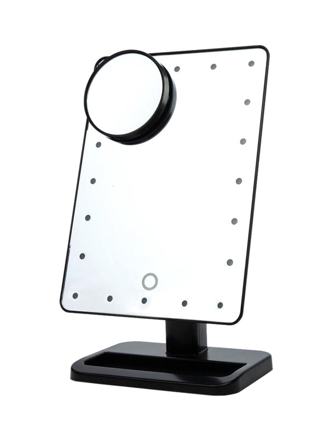 20 LED Adjustable Lighted Makeup Mirror Black - Image 1
