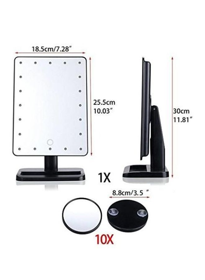20 LED Adjustable Lighted Makeup Mirror Black - Image 2