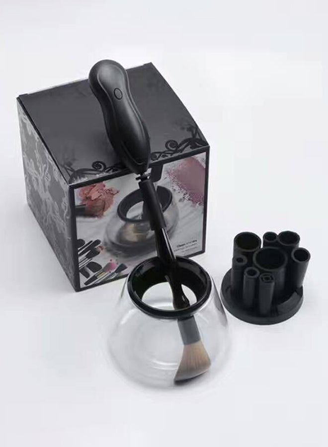 منظف فراشي مستحضرات التجميل الكهربائي أسود / شفاف - Image 2