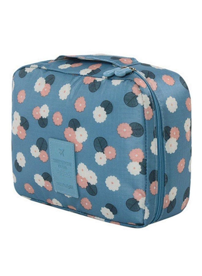 Addao Travel Kit Organizer Cosmetic Makeup Bag Sky Blue/White/Pink  - Image 1