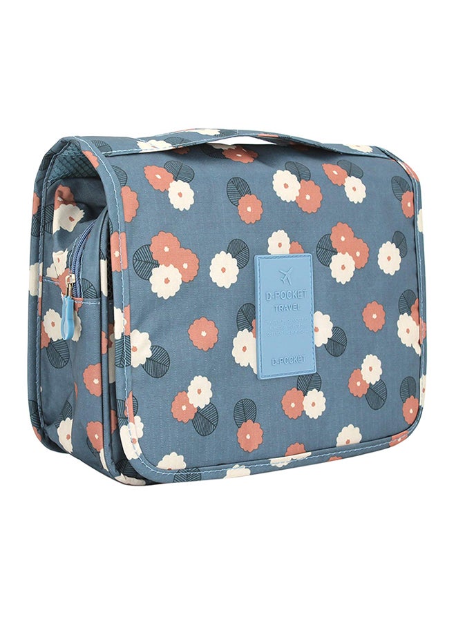 Multifunction Travel Cosmetic Organizer Bag Blue/Pink/White - Image 1